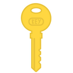 golden key isolated on white background