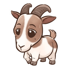Vector illustration of Cartoon Goat