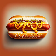 Delicious hot dog - generated by Generative AI