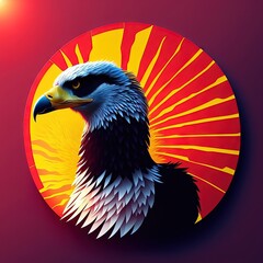 Fototapeta premium Logotype head of a eagle