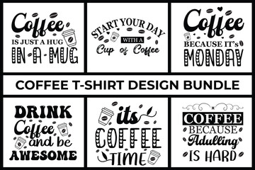 Fototapeta premium Coffee Lover T-shirt Design Bundle