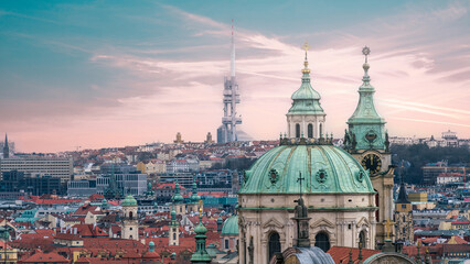 Fototapeta na wymiar Panorama of the city of Prague