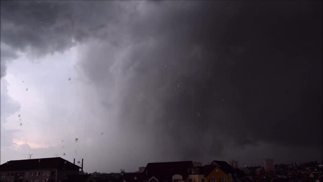 Authentic footage of the strongest tornado in the Czech Republic. Strong storm accompanied by supercell and tornado.