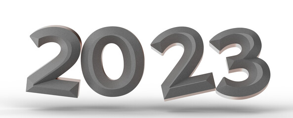 Year as Number - Typography design of 2023 with welcome 2023 concept design.