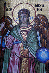 Fototapeta premium Kykkos monastery, Cyprus. St Michael mosaic.