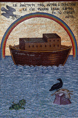 Kykkos monastery, Cyprus. Mosaic depicting Noah's ark.