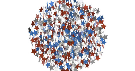 Stars - stars confetti on american independence day party