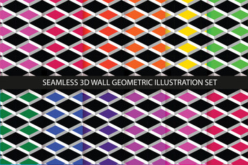 3D wall painting interior design set 35