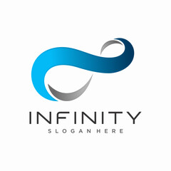 Abstract infinity logo design template