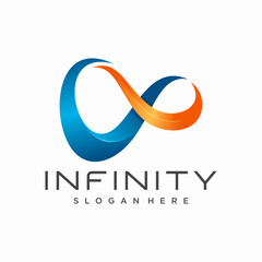 Abstract infinity logo design template