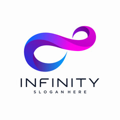 Abstract infinity logo design template