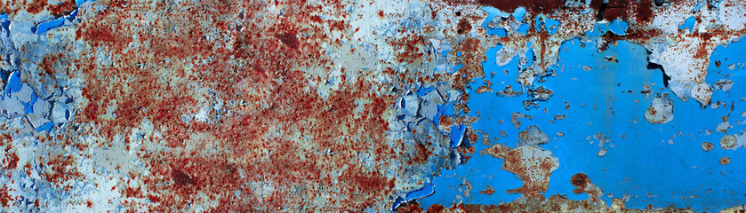 rusty metal texture as background, banner
