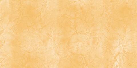 Textured background of old raw cement or yellow plaster wall with stains and cracks
