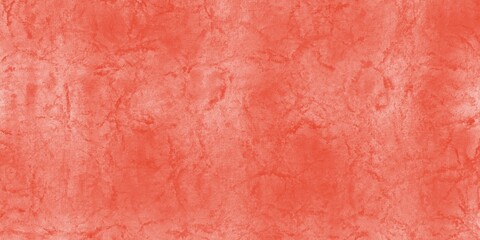 Textured background of old raw cement or red plaster wall with stains and cracks