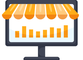 Online trading storefront on the websit.,Simple Set of Online Marketplace Related Vector Line.Outline and online Symbol Collection.