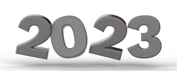 Year as Number - Typography design of 2023 with welcome 2023 concept design.