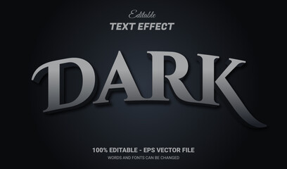 Black dark 3d editable text effect