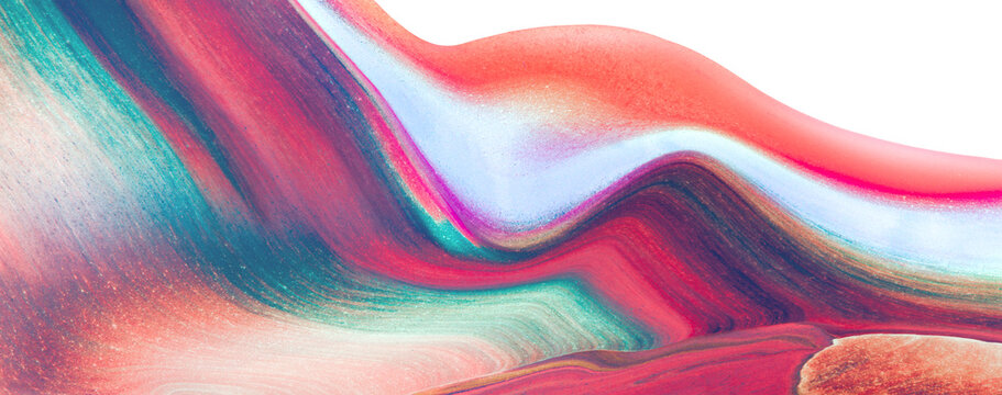 Abstract Colorful Neon Wave Paint Stroke Fluid Liquid 