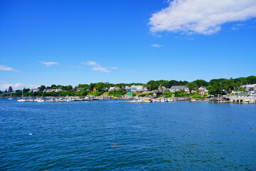 Landscape of Peaks Island and Casco Bay and Atlantic ocean, Portland, Maine