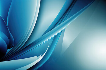  blue abstract waves background. Generative AI