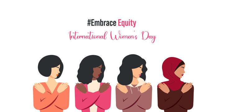 International Women's Day banner. #EmbraceEquity