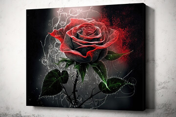 red rose , generative artificial intelligence