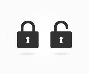 Padlock icon in trendy flat style vector. Security symbol for your website design, logo, app, UI. vector template