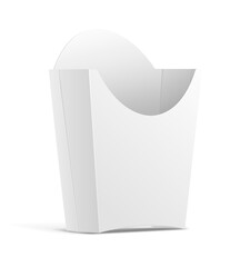Naklejka premium French fries paper carton packaging. Empty PNG
