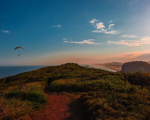 sunset in the mountains