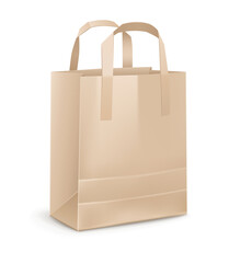 Kraft paper shopping bag Mockup isolated PNG