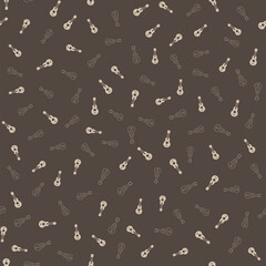 Guitar Seamless Pattern Background. Vector texture illustration.