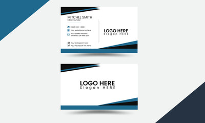 Creative And Clean Business Card Template For company Corporate Style