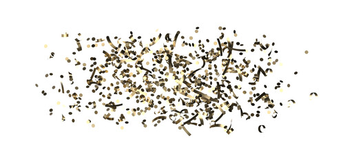 Glittering golden confetti png. Glittering golden