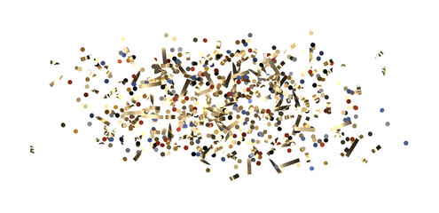 silver confetti explosion festive background