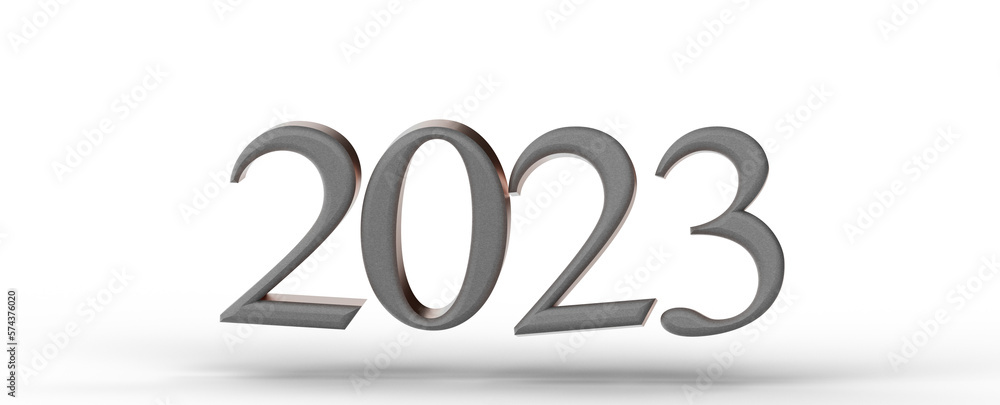 Poster typography design of 2023 with welcome 2023 concept design.