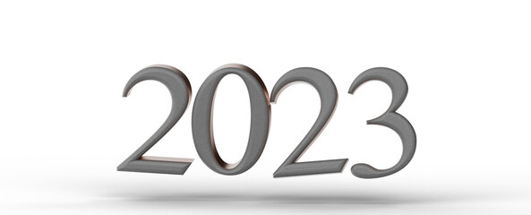 Typography design of 2023 with welcome 2023 concept design.