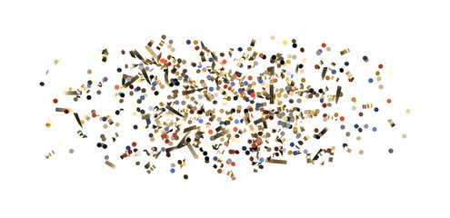 silver confetti explosion festive background