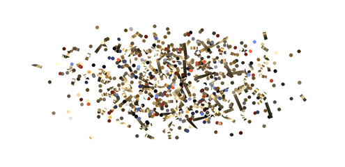 silver confetti explosion festive background