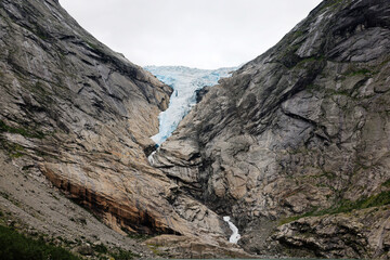 At the Glacier Briksdal in Norway, Scandinavia, Europe