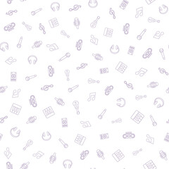 Music Seamless Pattern Background. Vector texture illustration.
