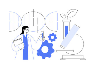 Biotechnology abstract concept vector illustration.