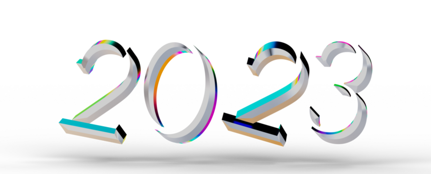 Typography design of 2023 with welcome 2023 concept design.