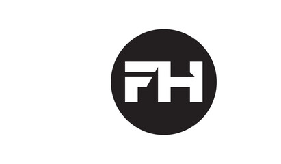 this is FH letter logo design 