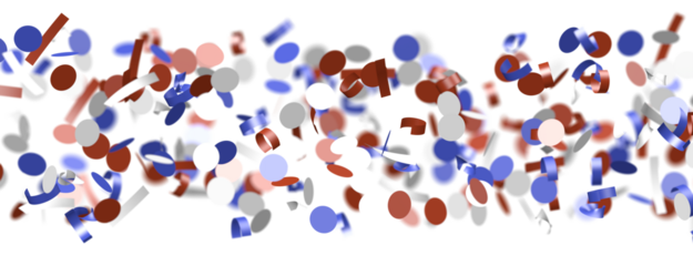 Confetti -  Red Blue White Confetti Confetti Overlay