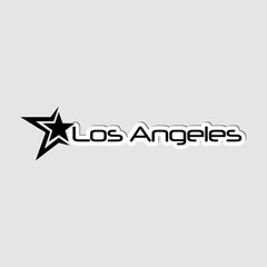Design vector typography for t-shirt streetwear clothing. los angeles concept