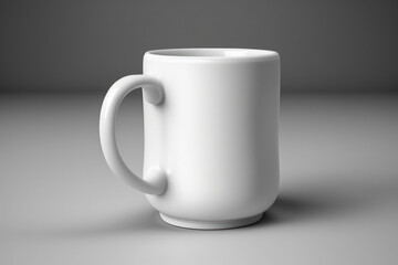 White cup of black coffee background. generative ai