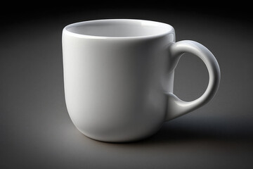 Fototapeta premium White cup of black coffee background. generative ai