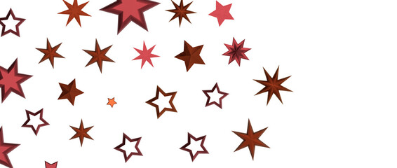 Festive christmas card. Isolated illustration white background. - in red