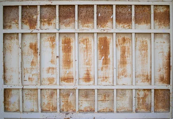 Foto op Plexiglas old wooden window with rust © reznik_val