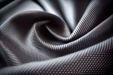 Gray color lightweight shiny silk fabric. Textured background. Generative AI illustration